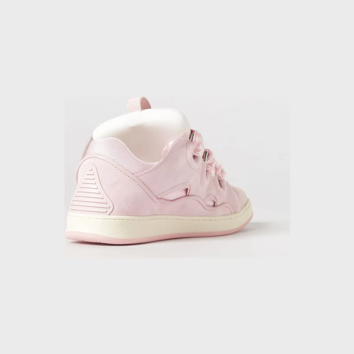Lanvin Curb Suede and Mesh Sneakers Pink (N3046544F) (2)