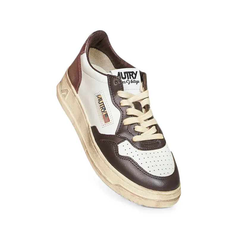 Autry Perforated-toe Metallic-insert “White/Brown” (AVLW SV62)