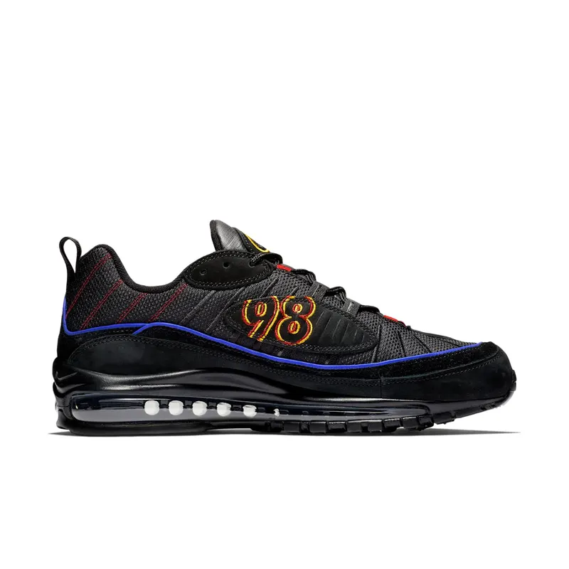 Nike Air Max 98 Black Amarillo University Red (2019) (CD1537-001)