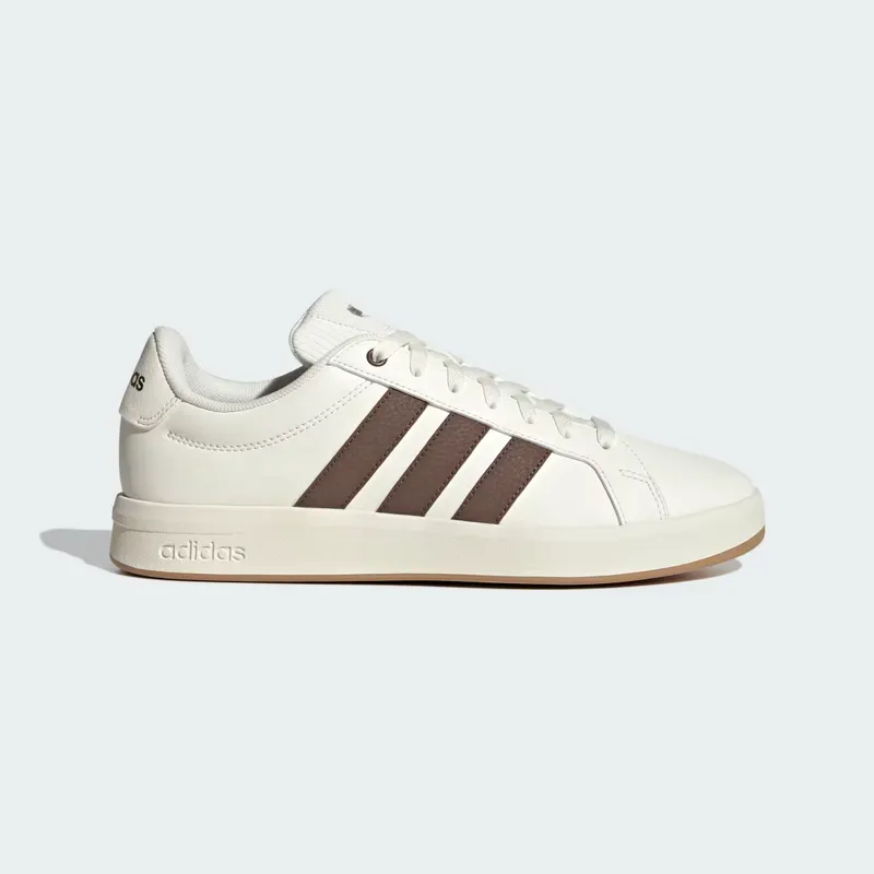 adidas Grand Court Base 3.0 “Core White / Earth Strata / Gum” (KK4826)