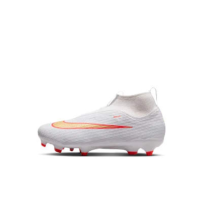 Nike Jr. Mercurial Superfly 11 Academy ‘ Multi-Ground High-Top “White/Bright Crimson/Blur” (IU1783-100)