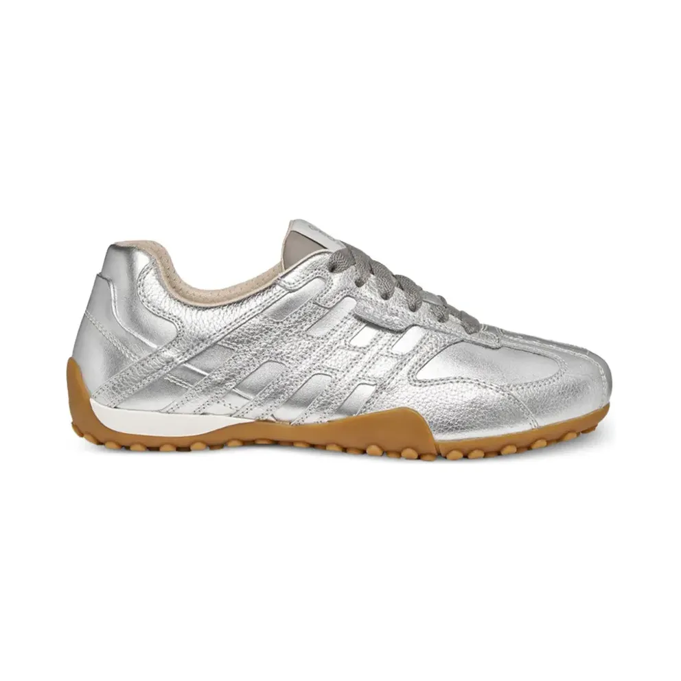 Geox Snake with metallic afwerking and vlakken – Silver (D65B0A0BNCR)