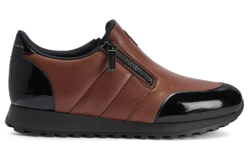 Giuseppe Zanotti Ilde Run Sneakers mit doppeltem Reißverschluss – Braun (IU10058K07)