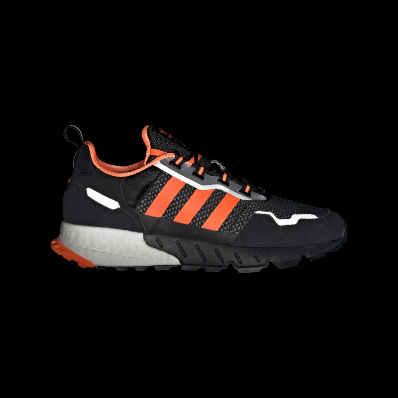 Adidas ZX 1K Boost Core Black / Solar Orange / Silver Metallic (H00428)