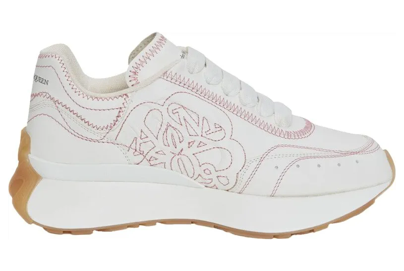Alexander McQueen Sprint Runner White Pink Trim (742737WIDN18819)