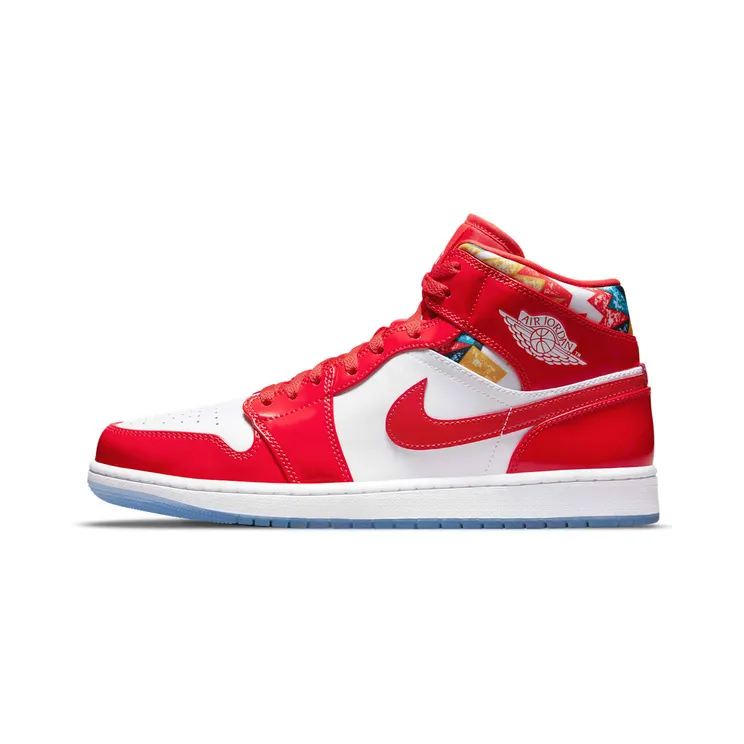 Jordan 1 Mid SE Barcelona Sweater (PS) “Chile Red / Pollen / Armoury Navy / White” (DC7294-600)