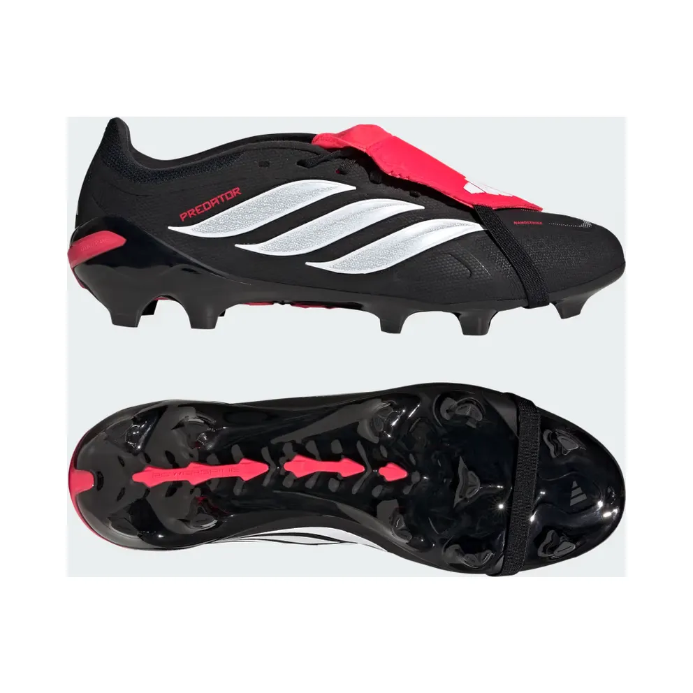 adidas Predator League Fold-over Tongue Firm Ground Football Boots “Core Black / Cloud White / Lucid Red” (JS0425)