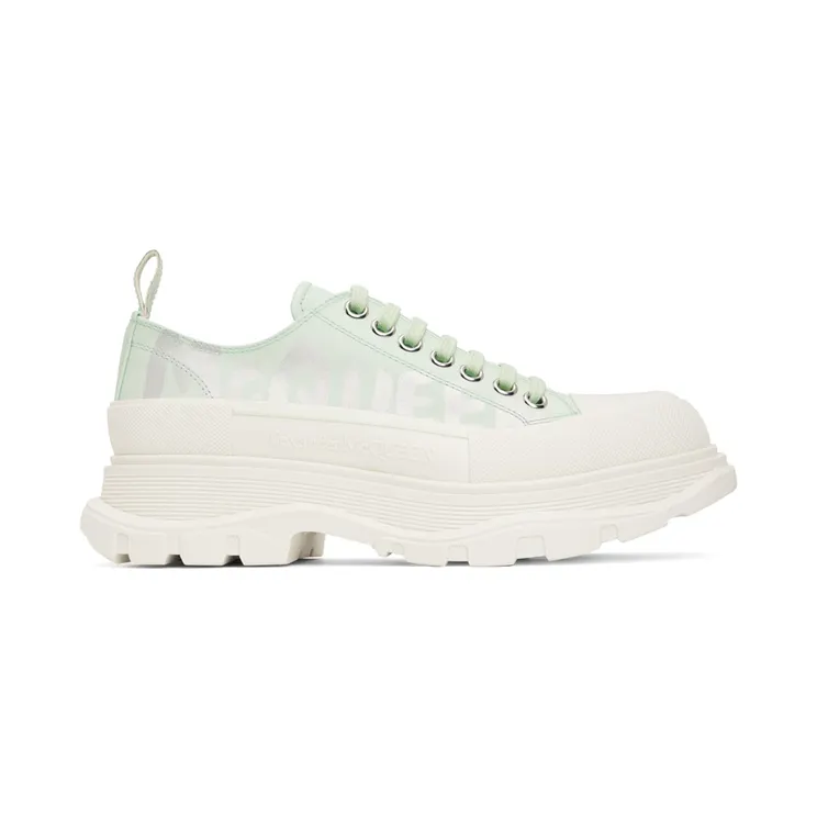 Alexander McQueen White Graffiti Tread Slick Low-Top Sneakers (711108WIAT6)