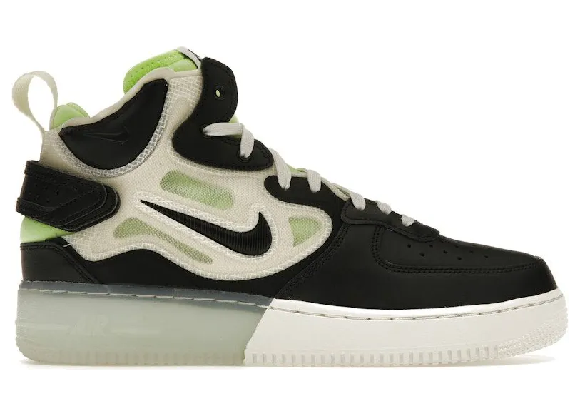 Nike Air Force 1 React Mid Black Sail Ghost Green (DQ1872-100)