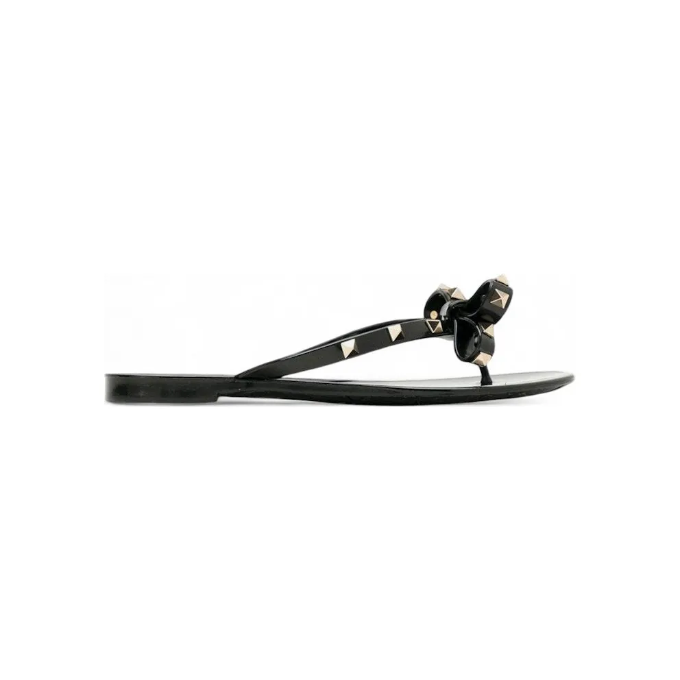 Valentino Rubber Rockstud Thong Black (S0552PVS0NO)