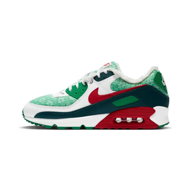 Nike Air Max 90 Christmas 2020 “White / Dark Atomic Teal / Lucky Green / University Red” (DC1607-100)