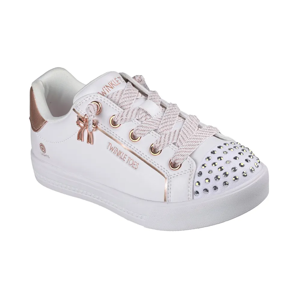 Skechers Twinkle Toes: Twinkle Star White/Roos Gold (314599CWTRG)