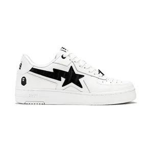 A Bathing Ape Sta Icon #1 White Black Croc (1L30-191-306-BLK)
