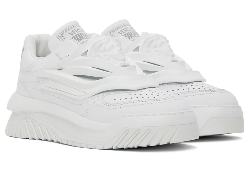 Versace White Odissea Sneakers (1005215_1A03180_1W010) (4)