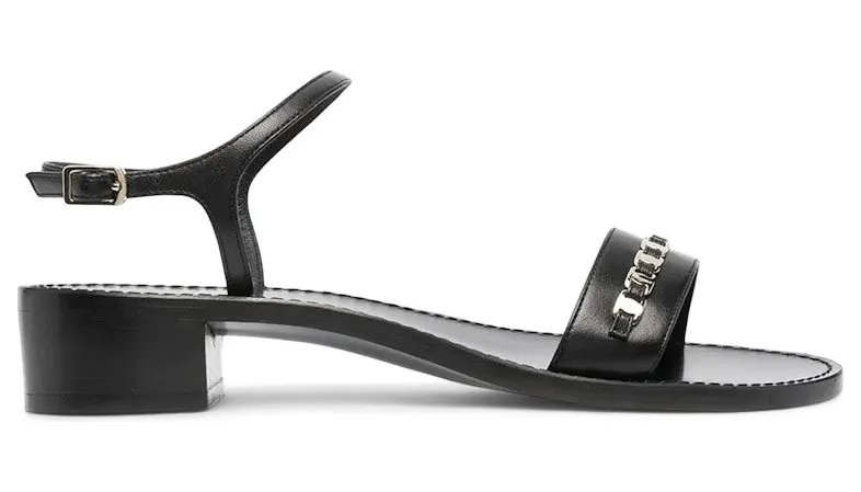 Ferragamo Tiny Vara Bow Applique Trim Sandals Black (01R523733859)