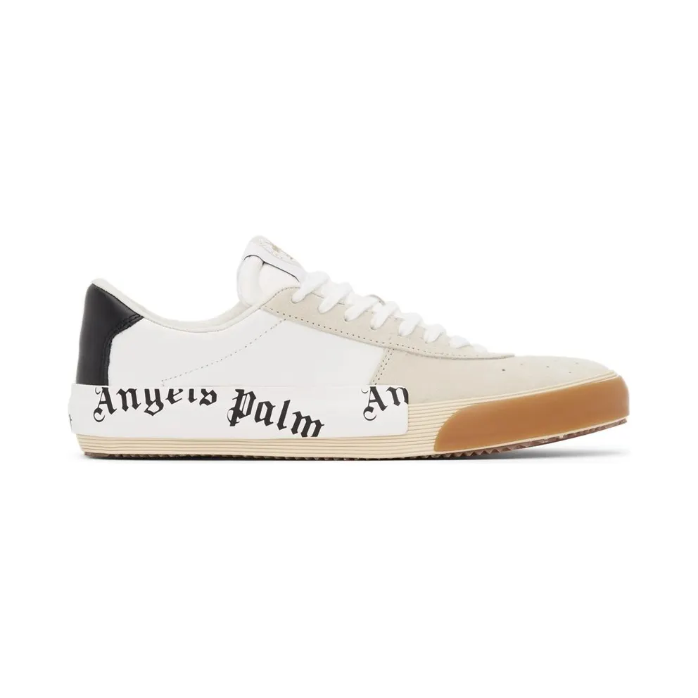 Palm Angels Black & White Vulcanized Sneakers (PMIA065F21LEA0010110)