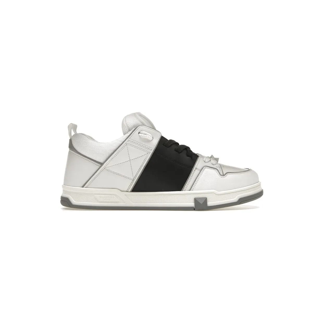 Valentino Garavani Open Skate Calfskin/Fabric White Black Grey (1Y2S0F89YPB6TV)