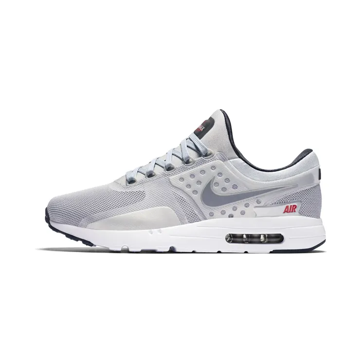 Nike Air Max Zero QS Grey “Metallic Silver / University Red / Black” (789695-002)
