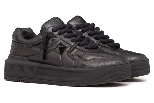 Valentino Garavani One Stud Xl Nappa Leather Low-top “Black” (8Y2S0G37XTM 0NO) (3)
