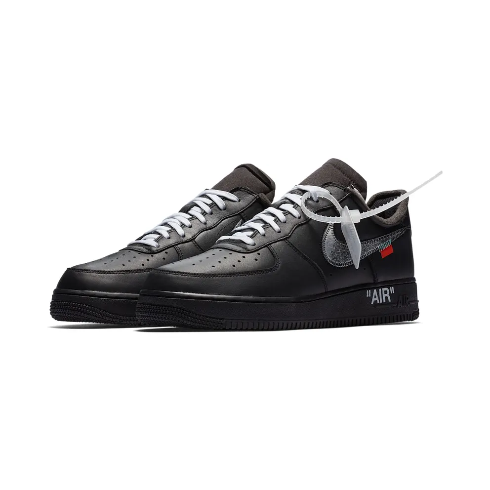 Nike Air Force 1 ’07 Virgil x MoMA (No Socks) Black/Metallic Silver-Black (AV5210-001)
