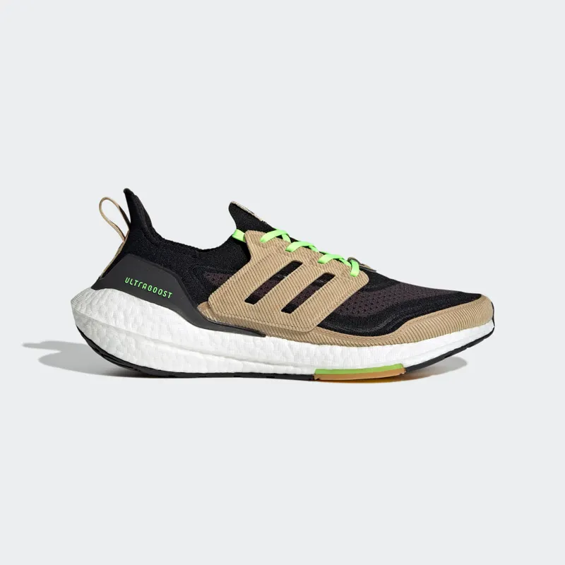 adidas Ultraboost 21 Core Black / Beige Tone / Signal Green (GX5254)