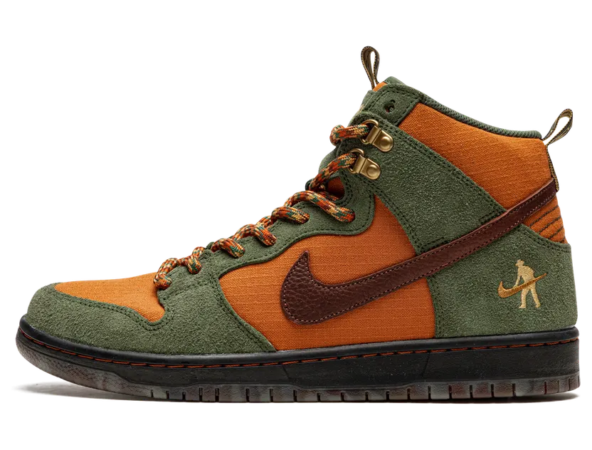 Nike x Pass-Port SB Dunk High Workboot – “Carbon Green / Cider-wheat Gold” (DO6119-300)