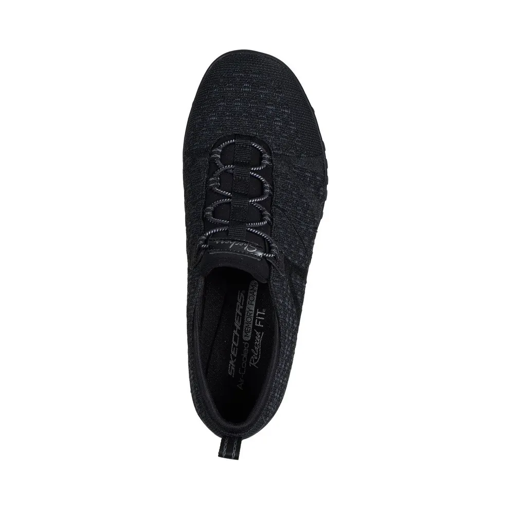 Skechers Relaxed Fit: Breathe-Easy “Sere-knitty Sneaker Black” (100769BLK)
