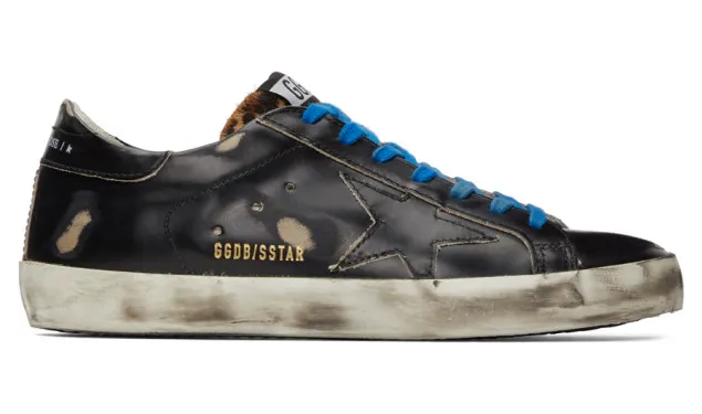 Golden Goose Black and Brown Superstar Sneakers (GMF00101.F000622.9020)