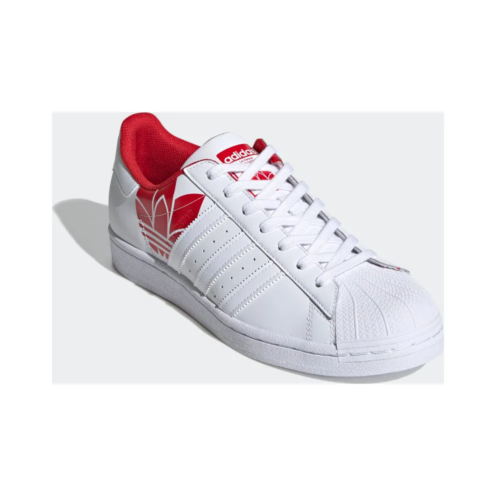 adidas Superstar Cloud White / Cloud White / Scarlet (FY2828)