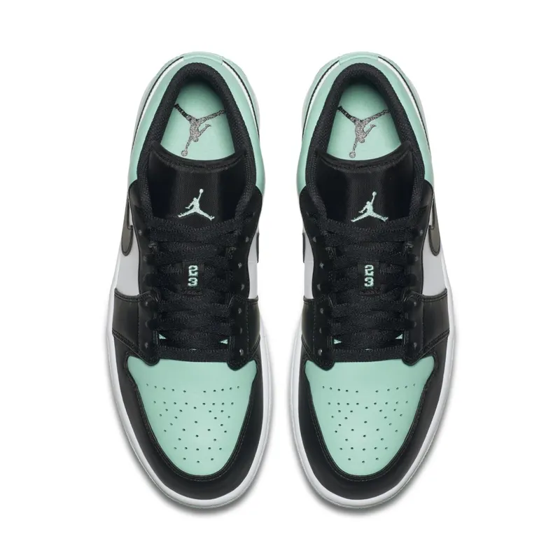 Jordan 1 Low Emerald Toe White/Emerald Rise-Black (553558-117)