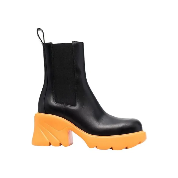 Bottega Veneta Flash Boots Black Tangerine (692357VBS501377)