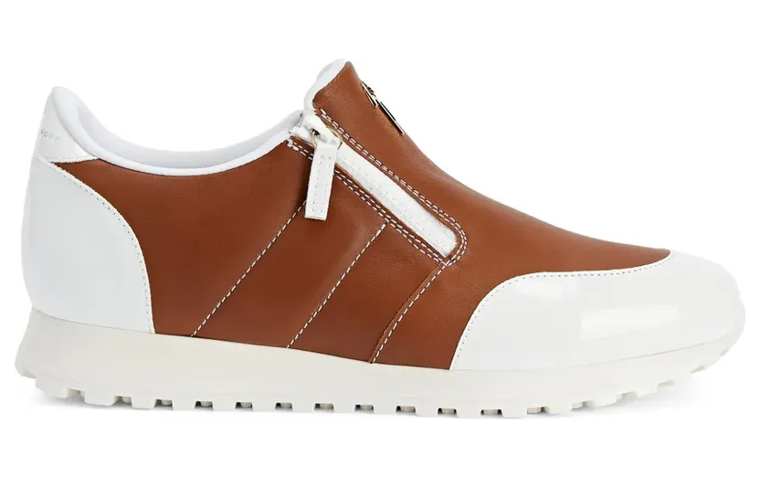 Giuseppe Zanotti Ilde Run Sneakers mit doppeltem Reißverschluss – Braun (IU10058K15)