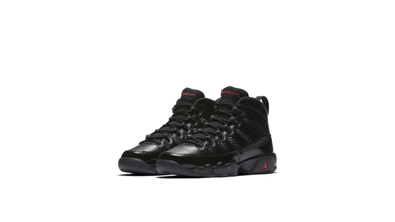 Jordan 9 Retro Bred Patent (GS) Black/University Red-Anthracite (302359-014)