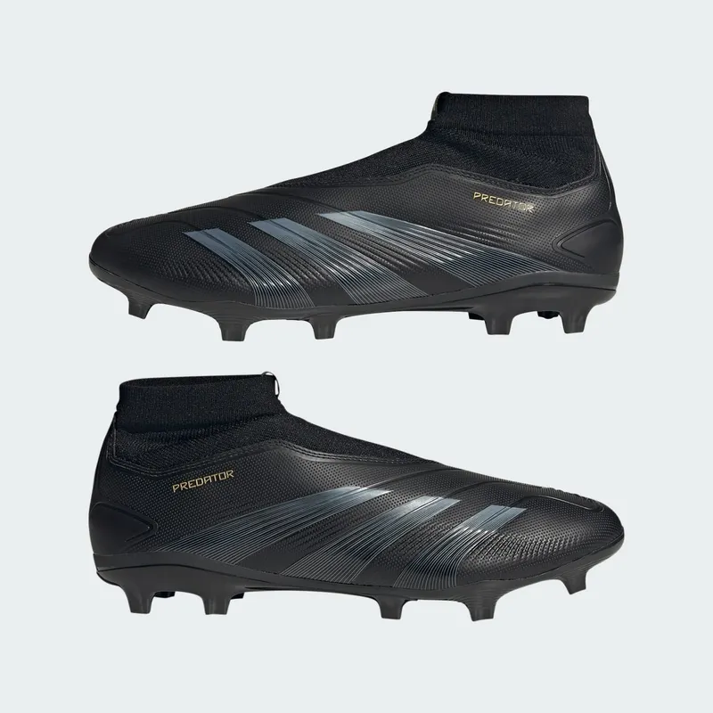 adidas Predator League Laceless FG Core Black Carbon Gold Metallic (IF6334)