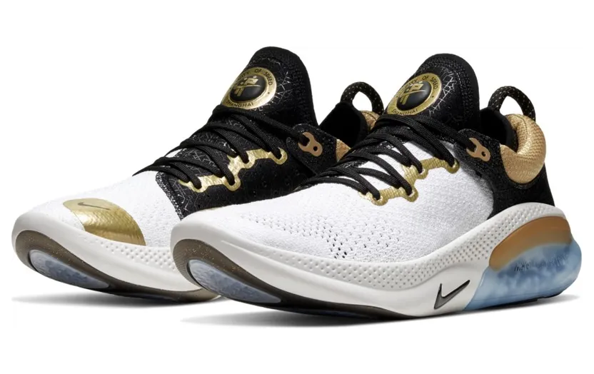 Nike Joyride Run Flyknit White Black Metallic Gold (CQ4813-104)