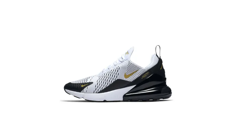 Nike Air Max 270 White Metallic Gold Black White/Metallic Gold-Black (AV7892-100)