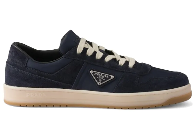 Prada Downtown Low Top Re-nylon and Suede Blue (2EE364_D7R_F0355)