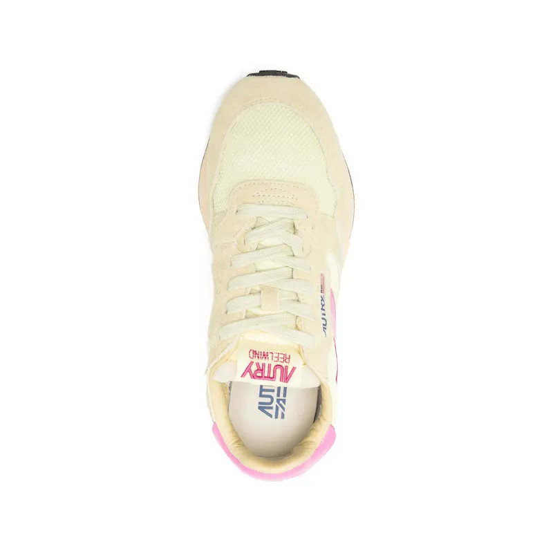Autry Reelwind Suede-panelled “Yellow/Pink” (WWLW UT41)