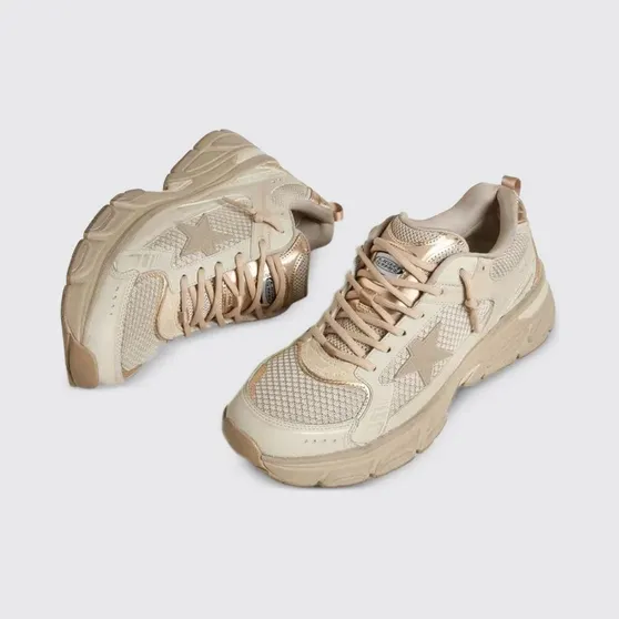 Golden goose Lightstar Mesh and Leather Sneakers Grey (GWF00724F00733015765)