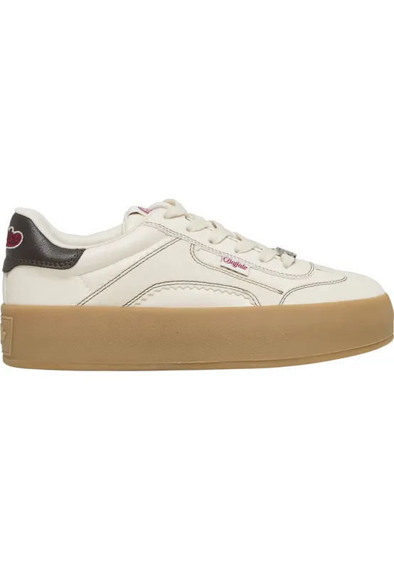 Buffalo sneaker Donkerbruin / Wine Red / Natuurwit (1636595)