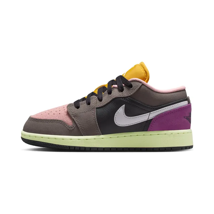 Air Jordan 1 Low GS Tokyo Bio Hack “Oil Grey / Cave Stone / Arctic Punch / White” (HQ2021-005)
