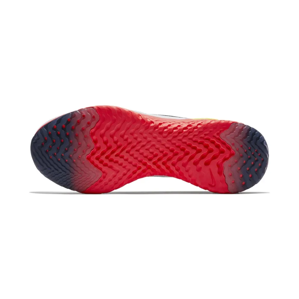 Nike Epic React Flyknit White Bright Crimson True White/Black-Pure Platinum-Bright Crimson-Volt (AQ0067-103)