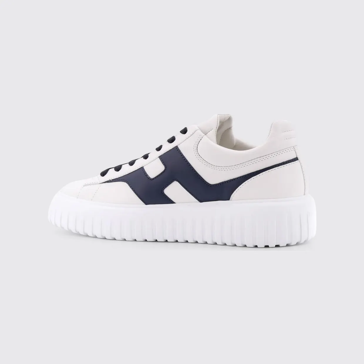 Hogan H-Stripes Leather Sneakers White (HXM6450FE91QZB11G1) (2)