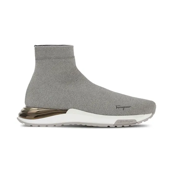 Ferragamo Sock-Sneakers -Print “Grey” (753455)