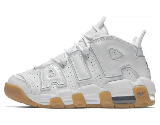Nike Air More Uptempo’Ocean Bliss’ GS White/Noise Aqua-Gum Light Brown-Ocean Bliss (415082-107)