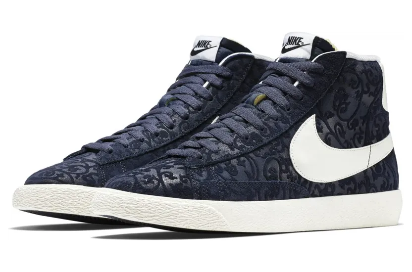 Nike Blazer Mid Premium Vintage Obsidian/Sail-White-Team Orange (638261-402)