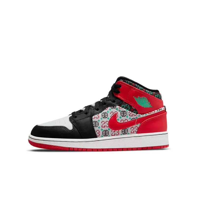 Jordan 1 Mid SE Ugly Christmas Sweater (GS) (DM1208-150)