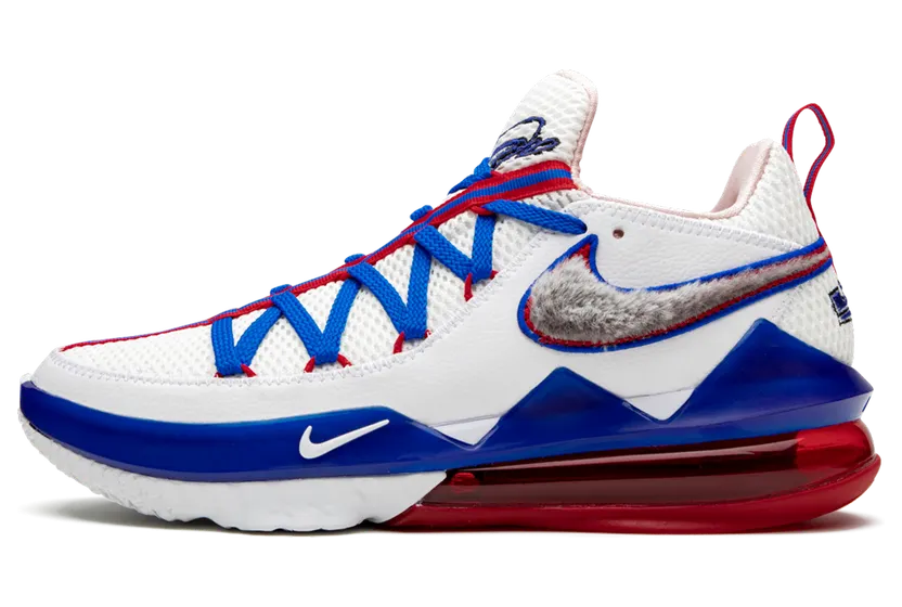Nike LeBron 17 Low ‘Tune Squad’ White/White/University Red/Game Royal (CD5007-100)