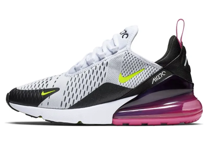 Nike Air Max 270 White Black Fuchsia Volt