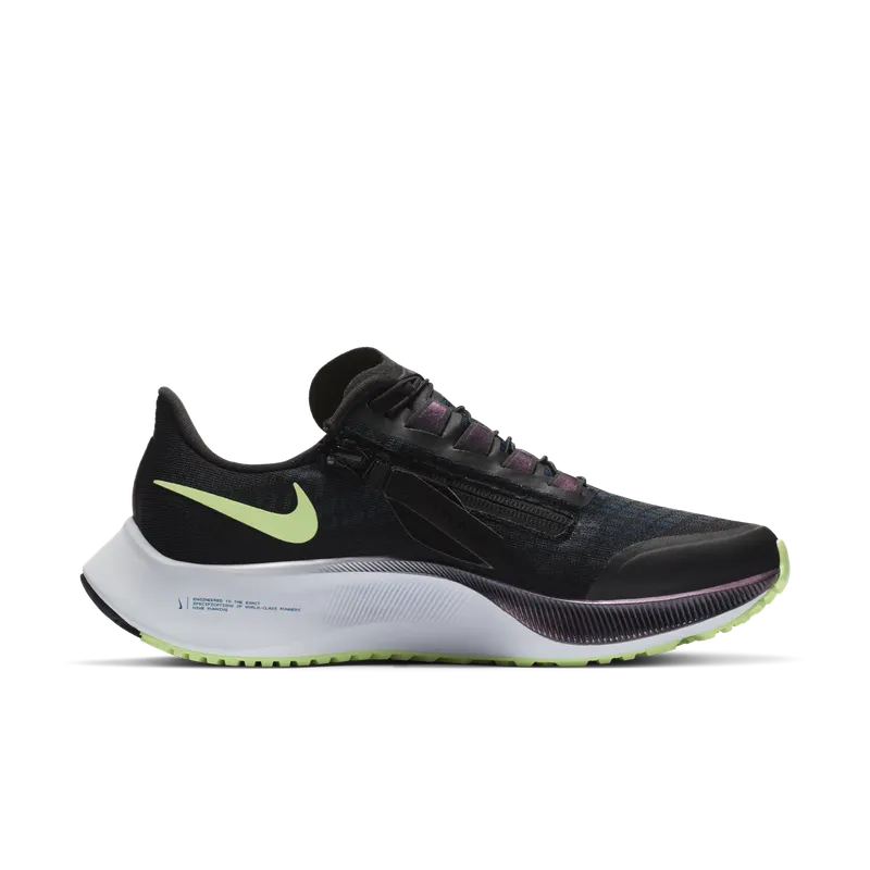 Nike Air Zoom Pegasus 37 Flyease Black Valerian Blue (W) Black/Valerian Blue-Spruce Aura-Ghost Green (CK8605-001)